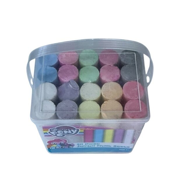 My Little Pony Jumbo Sidewalk Chalk Sticks in Storage Tub 20 Piece Multicolor - Picture 6 of 15